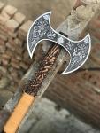 Medieval Viking Double-Headed Axe with Sheath