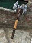 Medieval Viking Double-Headed Axe with Sheath