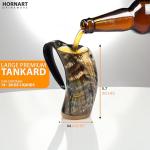 Viking Horn Mug Set for Beer and Coffee