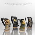 Viking Horn Mug Set for Beer and Coffee