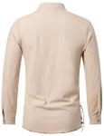Men's Cotton Lace-Up Shirt for Viking Costume