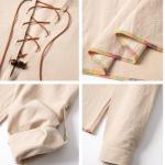 Men's Cotton Lace-Up Shirt for Viking Costume