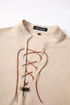 Men's Cotton Lace-Up Shirt for Viking Costume