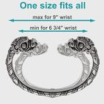 Viking Dragon Head Pewter Bracelet for All