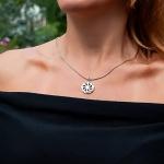 Kolovrat Sun Wheel Pendant in Sterling Silver