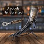 Viking Drinking Horn with Stand and Opener
