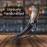Viking Drinking Horn with Stand and Opener