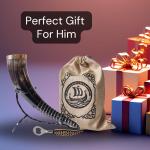 Viking Drinking Horn with Stand and Opener