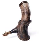 Authentic Viking Drinking Horn with Leather Holster
