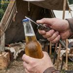 Viking Horn Mug Set with Opener and Pouch