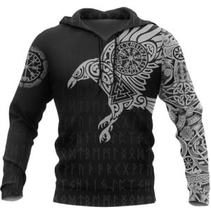 Men's Norse Mythology Viking Tattoo Hoodie