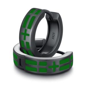 Sterling Silver Viking Rune Hoop Earrings