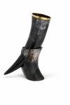 Ox Horn Drinking Horn Mug with Stand – 10-12 Inch