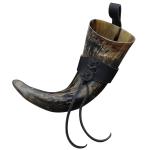 Raider Viking Drinking Horn with Leather Holster