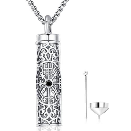 Viking Compass Necklace with Vegvisir Urn Design