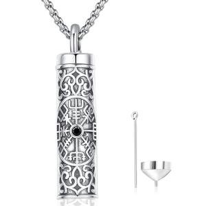 Viking Compass Necklace with Vegvisir Urn Design