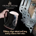 Viking Drinking Horn Mug – 34 oz Engraved Tankard
