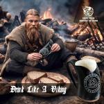 Viking Drinking Horn Mug – 34 oz Engraved Tankard