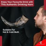 Raider Viking Drinking Horn with Leather Holster