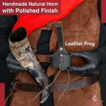 Raider Viking Drinking Horn with Leather Holster