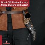 Raider Viking Drinking Horn with Leather Holster
