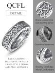 Men's Sterling Silver Norse Runes Viking Ring