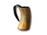Norse Drinking Horn Tankard with Burnt Finish