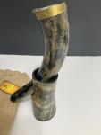 Norse Tradesman Ox-Horn Drinking Horn with Stand