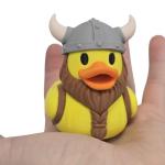 Viking Duck Figurine with Braided Beard & Helmet