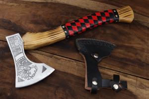 Handmade Viking Tomahawk Axe with Carbon Steel Blade