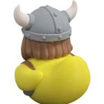Viking Duck Figurine with Braided Beard & Helmet