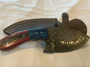 Engraved Viking Style Skinner Knife