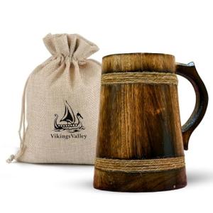 Handmade Viking Horn Beer Mug with Handle