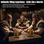 Handmade Viking Horn Beer Mug with Handle