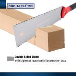 MichaelPro 10-Inch Japanese Pull Saw with Double Edge