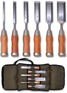 KAKURI 6-Piece Japanese Wood Chisel Set