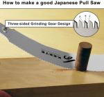 9.5 Inch Japanese Ryoba Pull Saw for Woodworking
