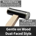 RANSHOU 570g Japanese Double Face Carpenter Hammer