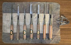 7-Piece Japanese 12” Nomi Woodworking Chisel Set