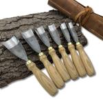 10-Piece Hand Forged Damascus Steel Chisel Set