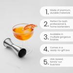 Japanese Stainless Steel Double Cocktail Jigger 8 Markings