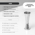 Japanese Stainless Steel Double Cocktail Jigger 8 Markings