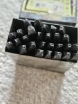 Japanese Steel Letter Punches in Tin Box