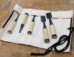 Japanese Wood Chisel Set with Roll Case