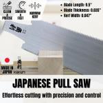 KAKURI 9.5" Ryoba Double Edge Pull Saw