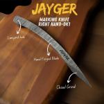 Jayger Damascus Steel Kiridashi Knife for Right Hand