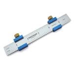 Anodized Aluminum Ruler Stops with 6” Steel Rule