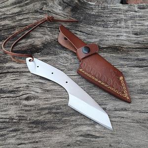 7.5 Inch D2 Steel Kiridashi Knife Blank with Sheath