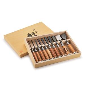 Fujikawa Okyo 10-Piece Japanese Chisel Set