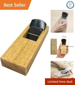 42mm Japanese Hand Plane KANNA - Eco Oak Compact Woodworking Tool, 5.9x2.1x1.6